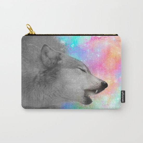 Breathing Dreams Like Air (Wolf Howl Abstract II: Gray) Carry-All Pouch