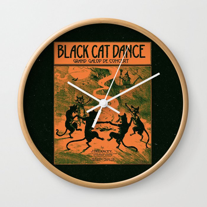 Black Cat Dance (1916) Wall Clock