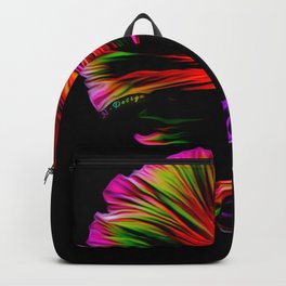 Abstract Betta fish Backpack | Pop Art, Ink, Painting, Bettafishdrawing, Abstractart, Tankfish, Digital, Aquariumfish, Freshwaterfish, Animal 