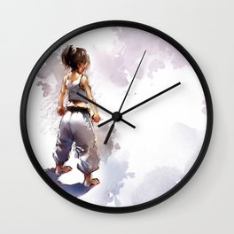 Karate Girl 2 ! Wall Clock | Martialart, Girl, Painting, Karate, Illustration, Sports, Karategirl, Digital 