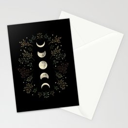 Moonlight Garden - Olive Green Stationery Card