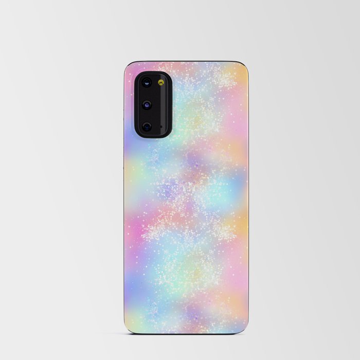 Pretty Holographic Glitter Rainbow Android Card Case