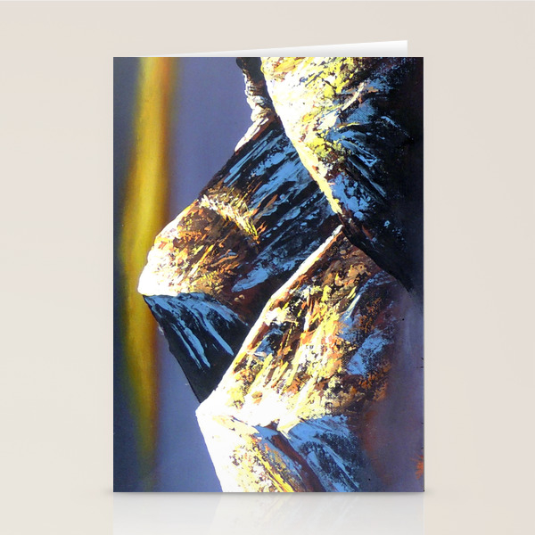 Panoramic Night View Of Everest Mountain Stationery Cards By