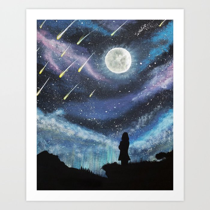 Meteor Shower Art Print