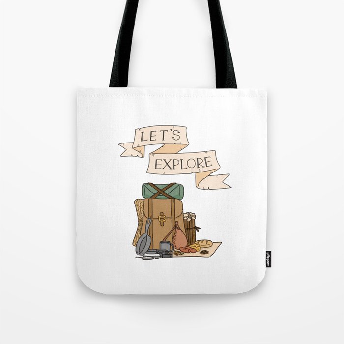 "Let's Explore" Explorer's Pack Tote Bag