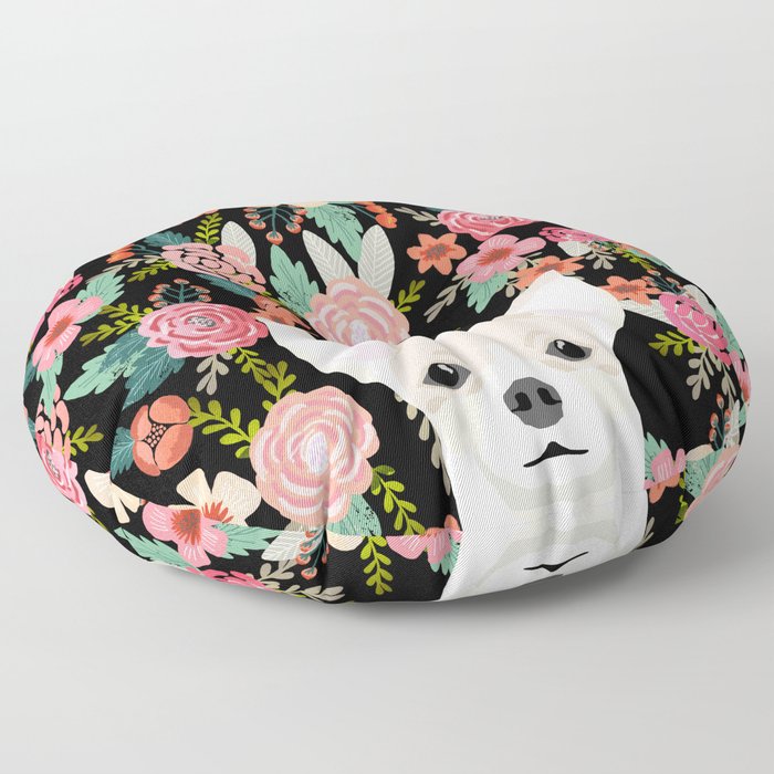 Chihuahua face floral dog breed cute pet gifts pure breed dog lovers chihuahuas Floor Pillow