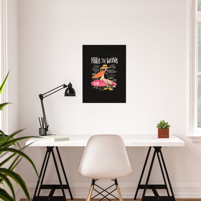 Ride The Wave Surfing Art Poster By Whatisart Ride The Wave Surfing Art Poster By Whatisart