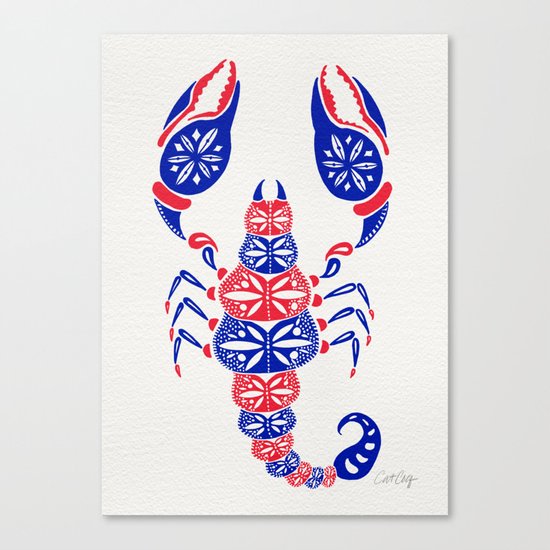 Patriotic Scorpion Canvas Print