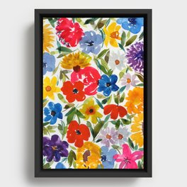 watercolor flowers N.o 6 Framed Canvas