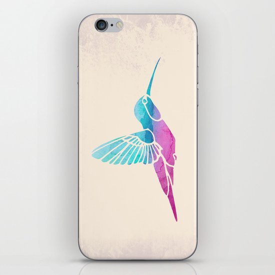 Watercolor Hummingbird iPhone & iPod Skin