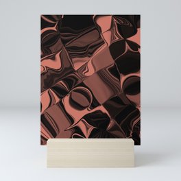 It’s Simple Walnut and Coral  Mini Art Print