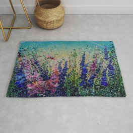Mile High Meadow Flowers with a Palette Knife Technique in Colorado Rug