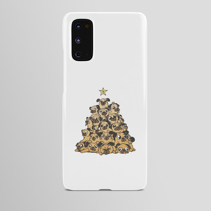 Pug Dogs Christmas Tree Android Case