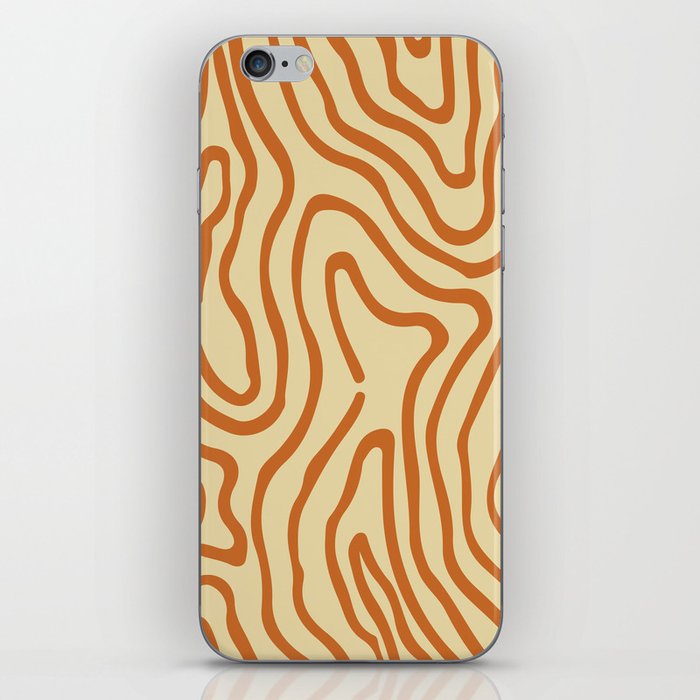 Abstract Retro Topographic Print - Cookies And Cream and Chocolate iPhone Skin