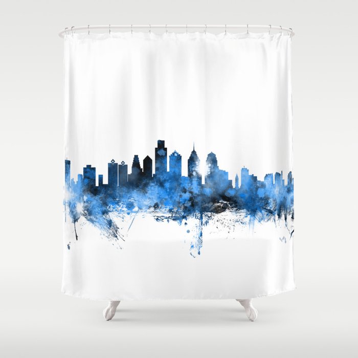 Philadelphia Pennsylvania Skyline Shower Curtain by artPause Michael