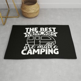 The Best Memories Are Made Camping Funny Saying Area & Throw Rug