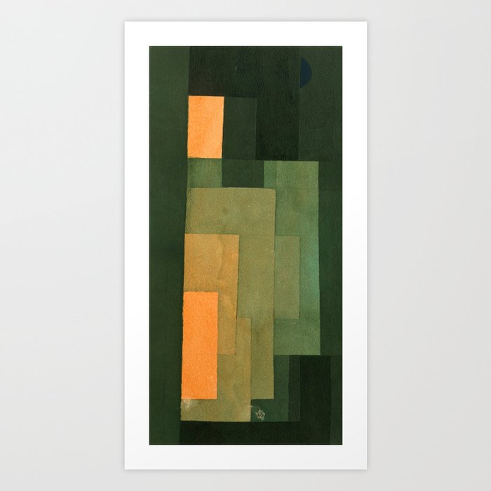 Paul Klee "Tower in Orange and Green 1922" Art Print