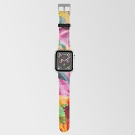 Big Colorful Banana Leaves Abstract Art Apple Watch Band