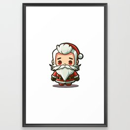Cute Chibi Santa Claus - Christmas themed Framed Art Print