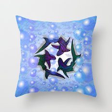 SHARK CIRCLE Throw Pillow
