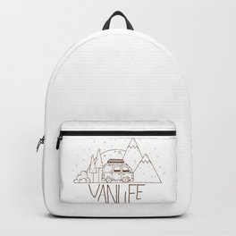Van life lines Backpack | Wild, Camping, Wilderness, Nature, Yolo, Life, Digital, Travel, Caravan, Typography 