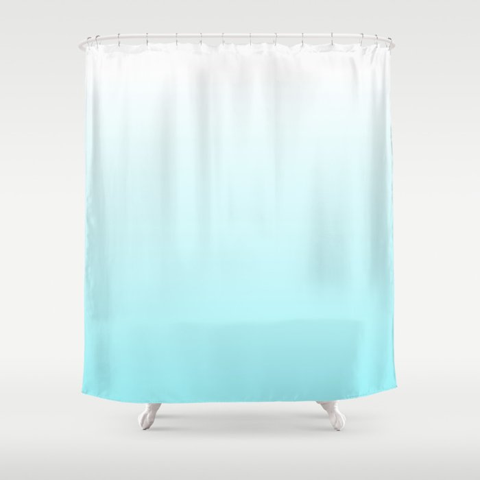 OMBRE PALE AQUA  Shower Curtain