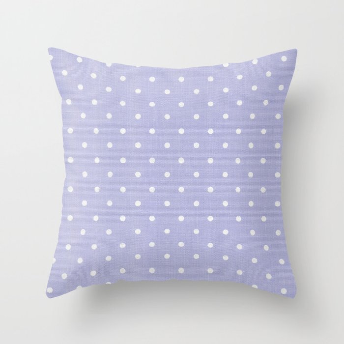Purple Polka Dot Throw Pillow