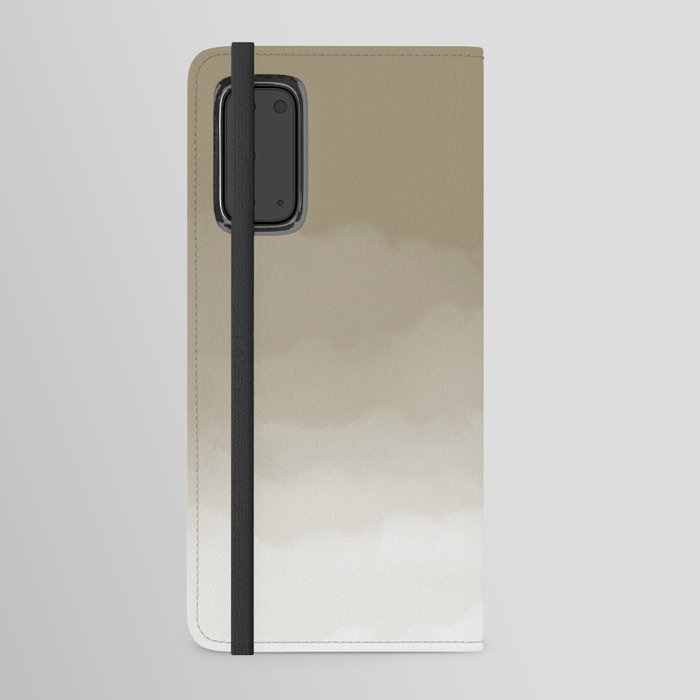 Khaki Watercolor Ombre (khaki/white) Android Wallet Case