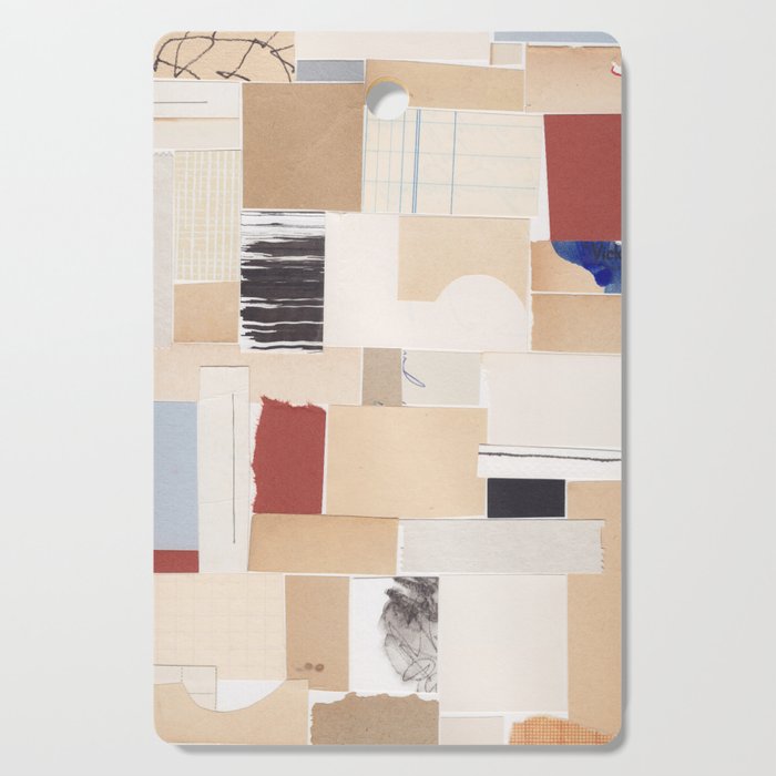 Plan / Mixed Media Collage Cutting Board