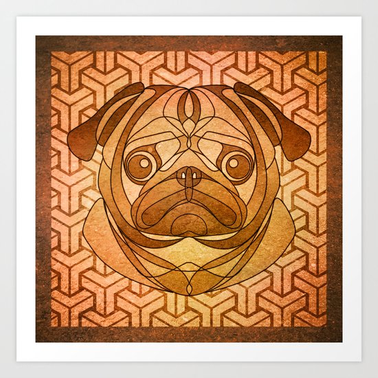 The Toasted Pug Art Print
