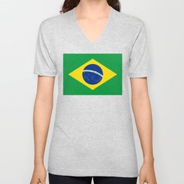 Brazilian Geometric Graphic Flag Unisex V-Neck
