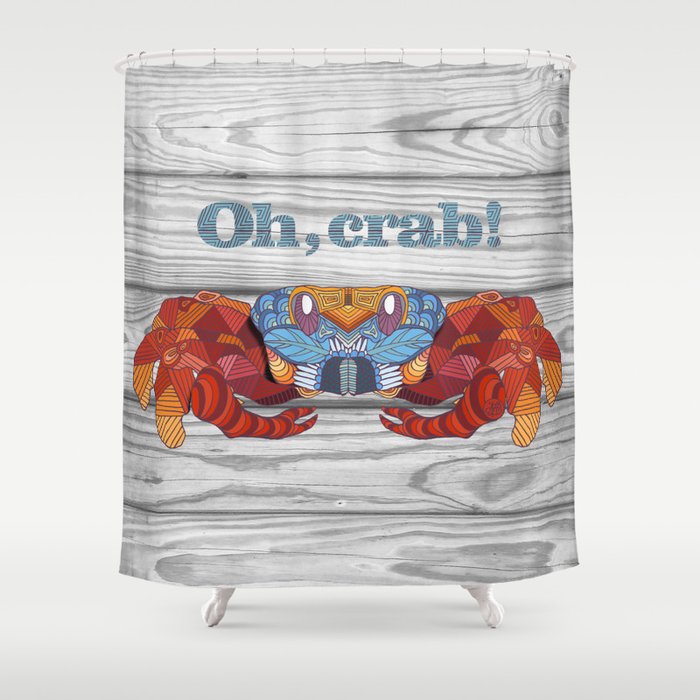 Oh, Crab! Shower Curtain