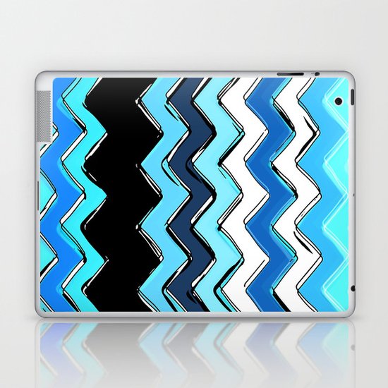 ocean chevron Laptop & iPad Skin