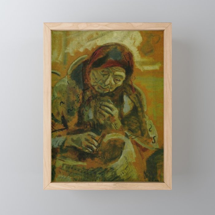 Old Woman with a Ball of Yarn, 1906 - Marc Chagall  Framed Mini Art Print