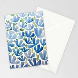 Blue Floral Stationery Cards