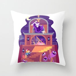 Tiny Worlds - Lavender Town Tower Throw Pillow