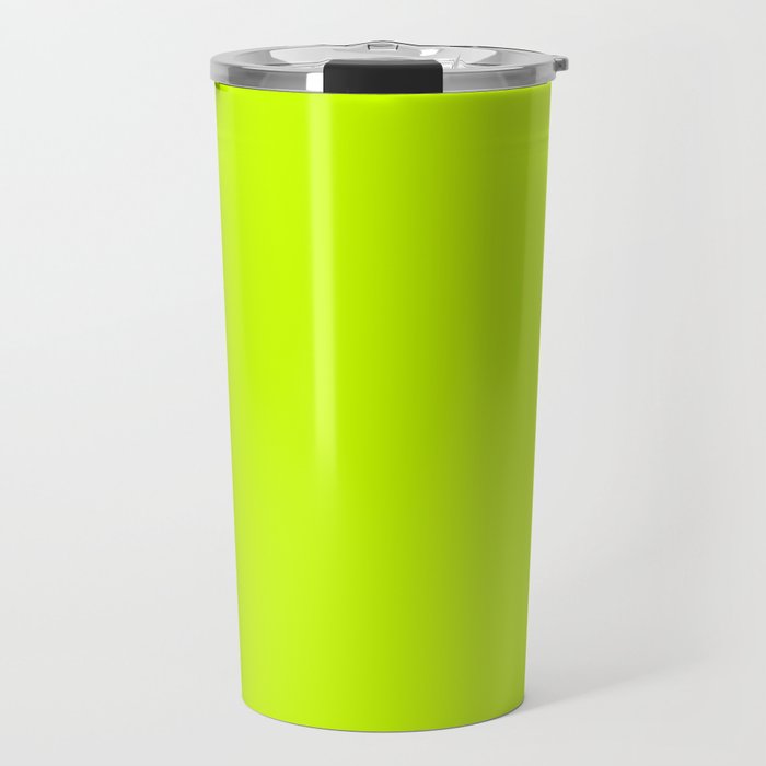 Bright green lime neon color Travel Mug