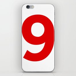 Number 9 (Red & White) iPhone Skin