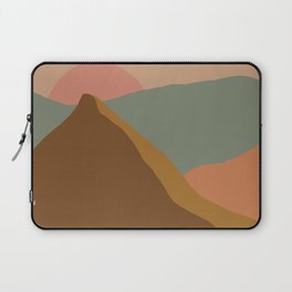 Minimalistic Bohemian Landscape in Muted Earthy Colors Laptop Sleeve