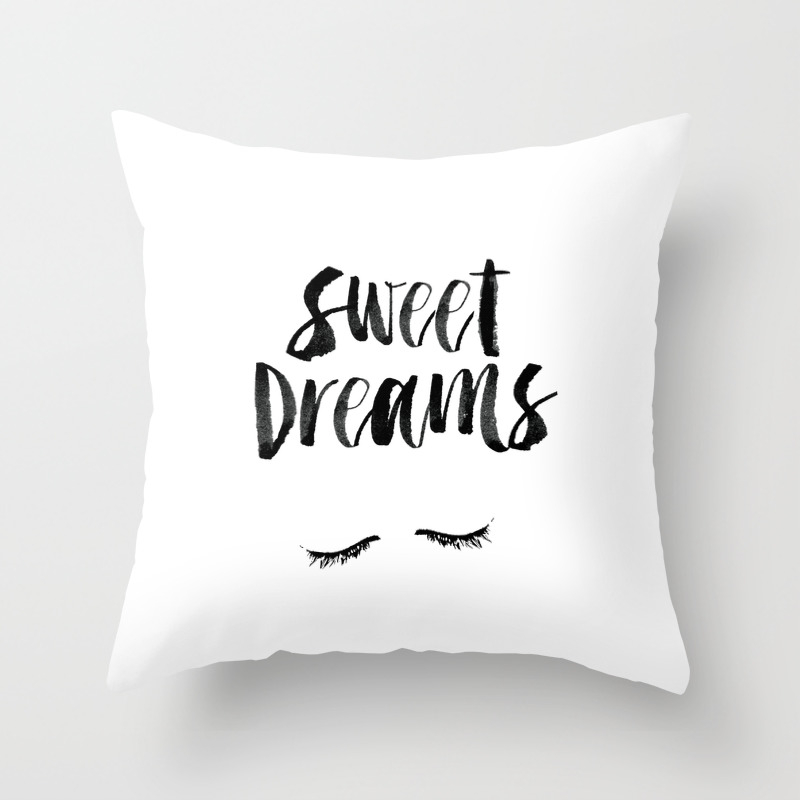 Sweet Dreams Black And White Contemporary Minimalist Typography