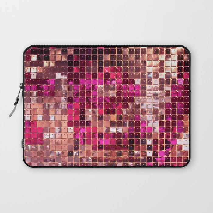Metallic Hot Pink Sequins Laptop Sleeve