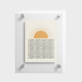 Sunrise Ocean -  Mid Century Modern Style Floating Acrylic Print