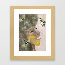 Dripping Melanin and Honey Framed Art Print