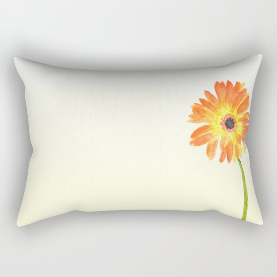 orange gerbera Rectangular Pillow
