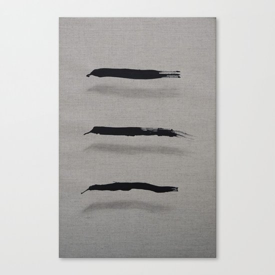 Trois en Noir Canvas Print