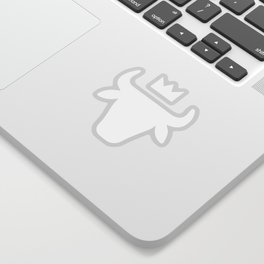 White Bull Logo Sticker