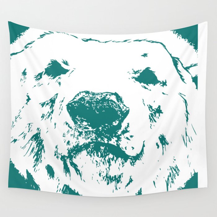 frank the Polar bear (Colour edits) Wall Tapestry