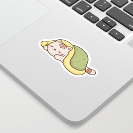 Cute Lazy Kitten Sticker