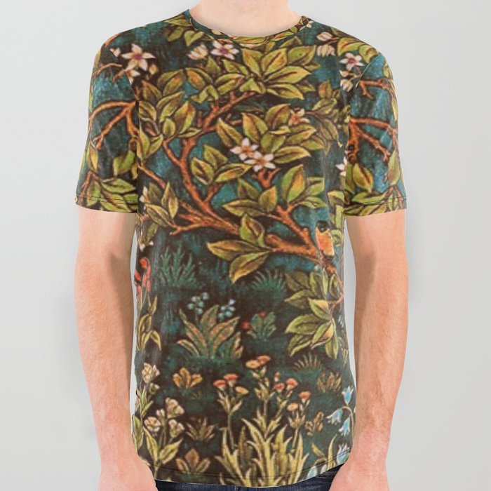 William Morris Tree Of Life, Morris floral,No, 2. All Over Graphic Tee