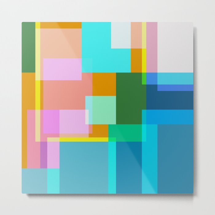 Colorful Geometric Shapes 14  Metal Print